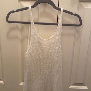 Women’s White Knitted Tank Top